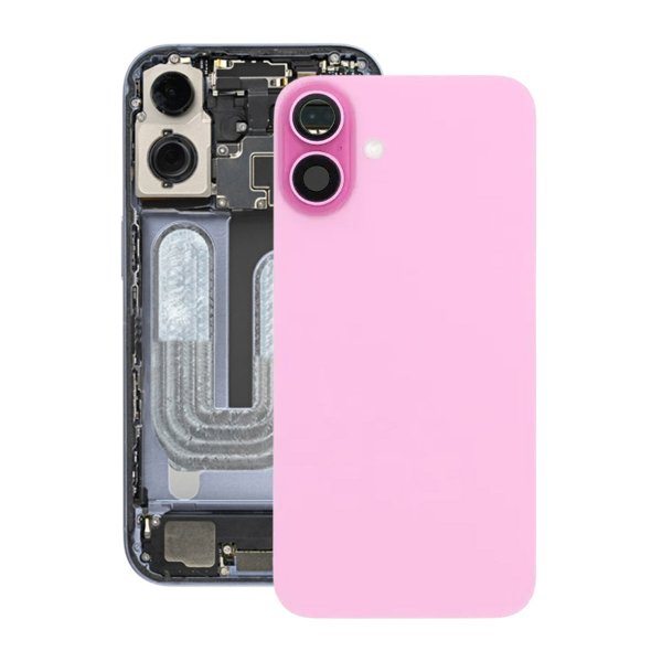 iPhone 16 Takalasi magneetilla ja kameran linssillä - Roosa
