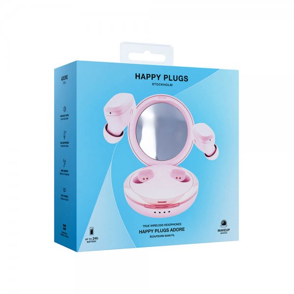 Happy Plugs Adore In-Ear -kuulokkeet, pinkki