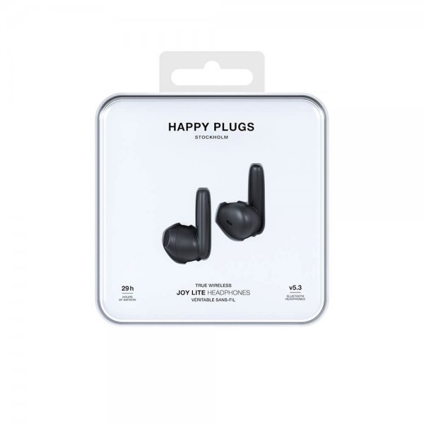 Happy Plugs Joy Lite In-Ear TWS-kuulokkeet, musta