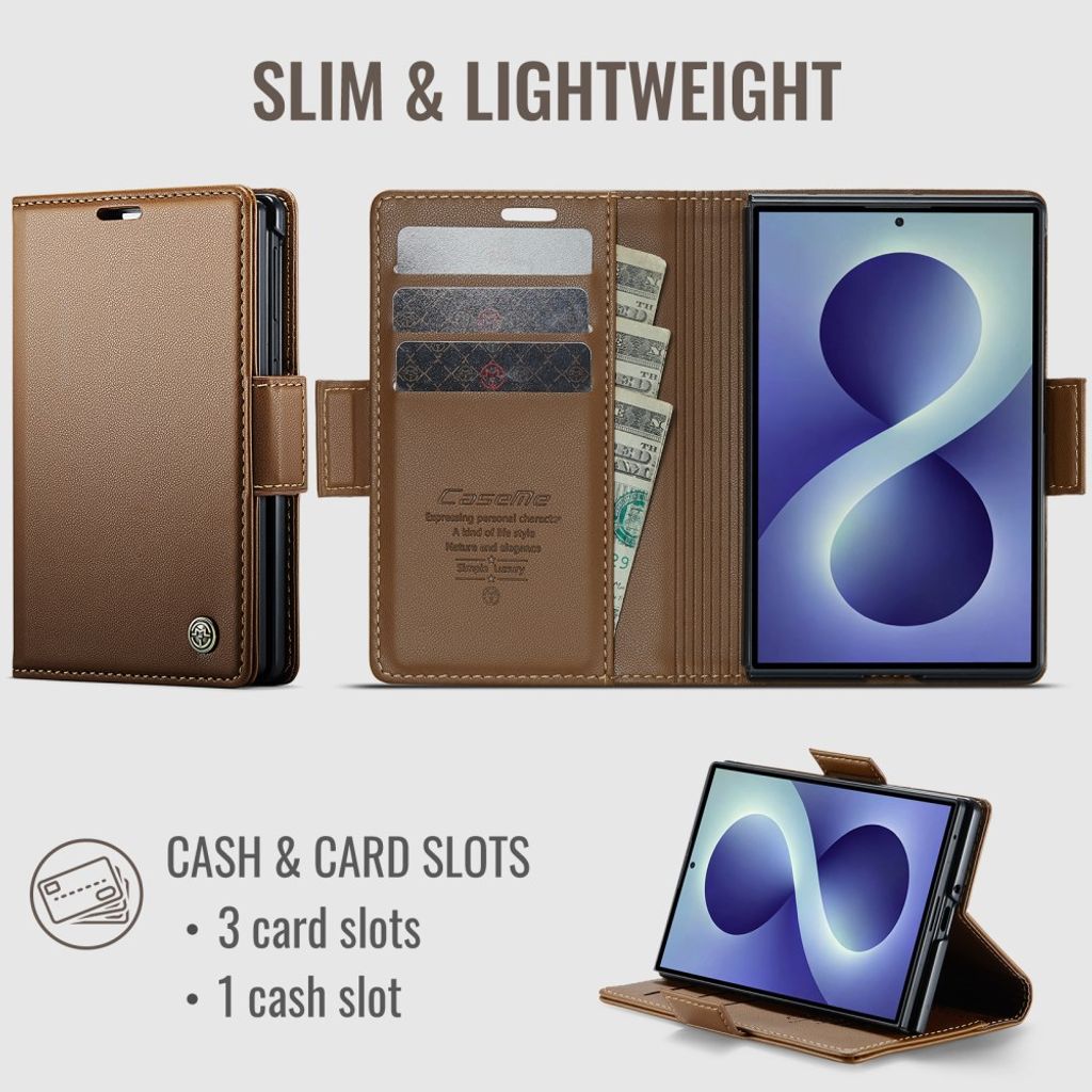 CaseMe Samsung Galaxy Z Fold 8 Kotelo 023 Series Ruskea