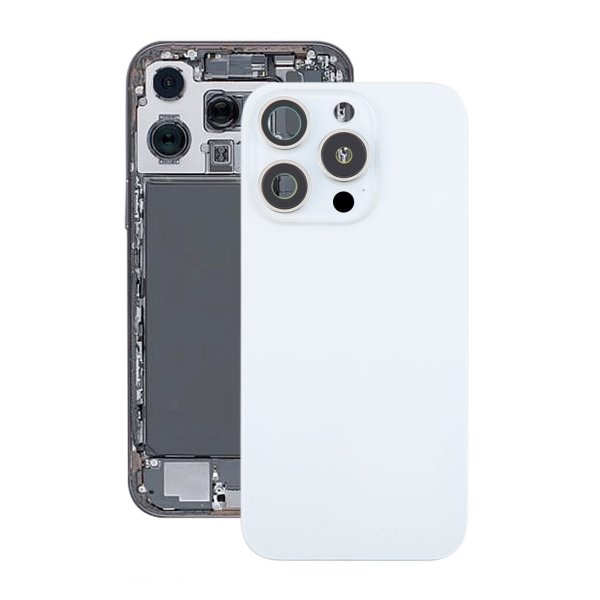 iPhone 16 Pro Takalasi magneetilla ja kameralinssillä – valkoinen titaani