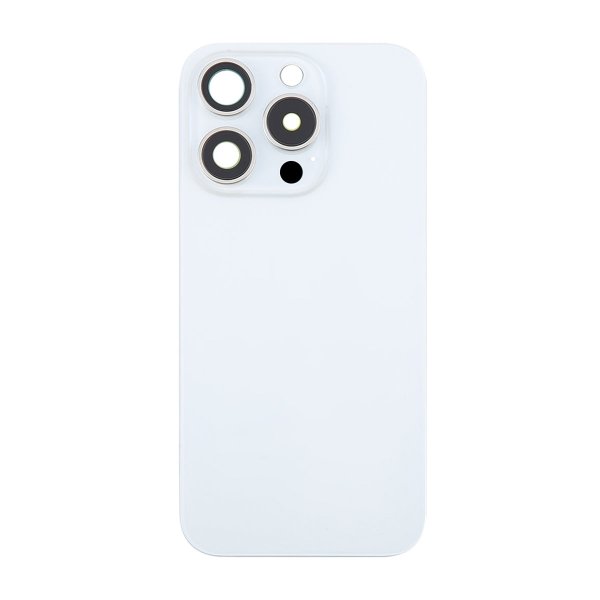 iPhone 16 Pro Max Takalasi Magneetilla ja Kameran Linssillä - Valkoinen Titaani