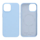 Rvelon iPhone 15 Silikonikuori MagSafe Vaaleansininen