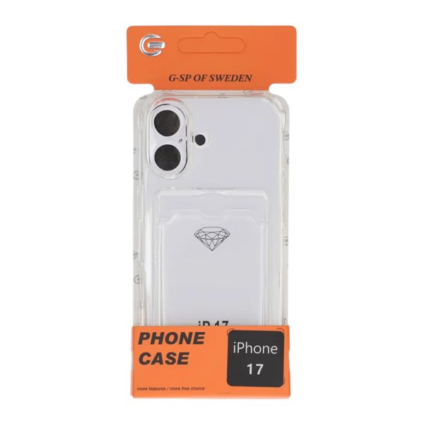 iPhone 17 Kuoret Korttipidike Läpinäkyvä