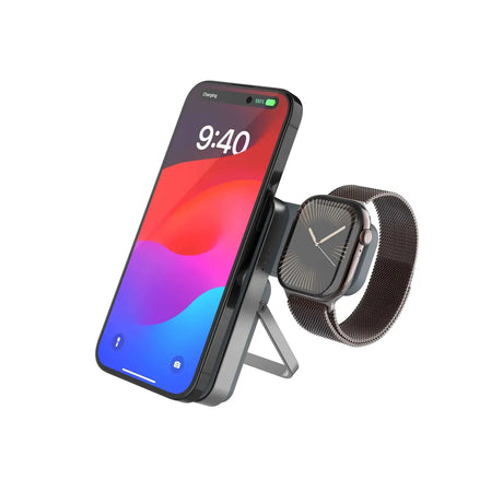 Fixed MagZen 5 Stand Powerbank med Apple Watch-lataus 5000 mAh Qi2 20W