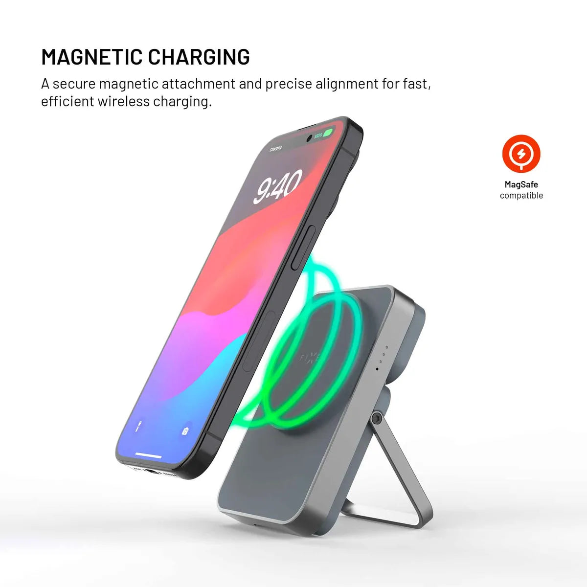 Fixed MagZen 5 Stand Powerbank med Apple Watch-lataus 5000 mAh Qi2 20W