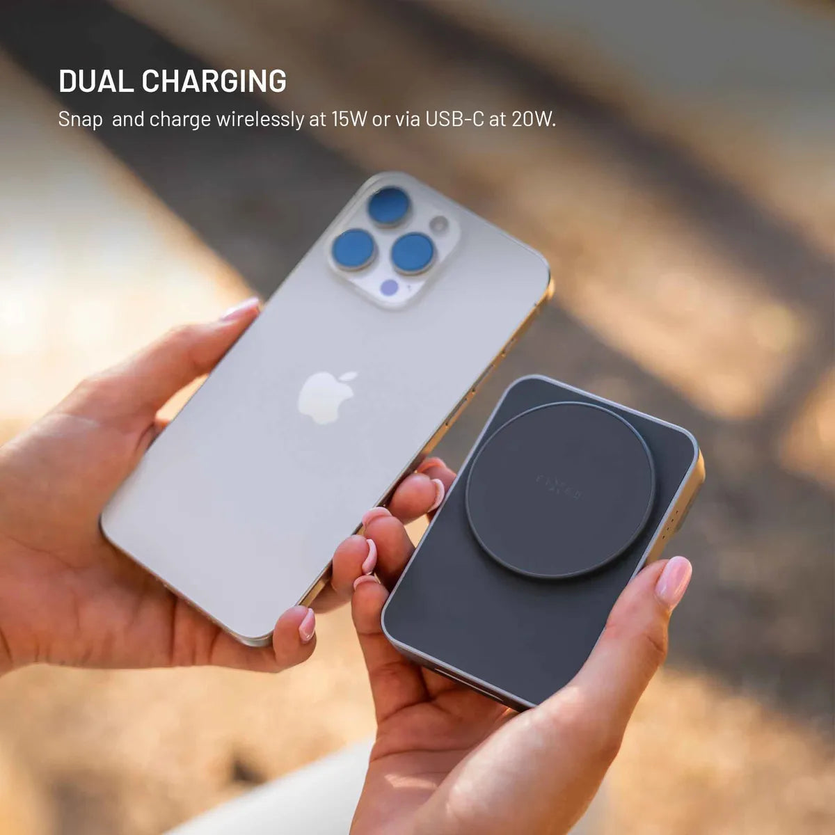 Fixed MagZen 5 Stand Powerbank med Apple Watch-lataus 5000 mAh Qi2 20W
