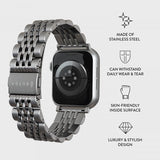 Burga Apple Watch 38/40/41/42mm Metalliranneke Hopea