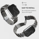 Burga Apple Watch 38/40/41/42mm Metalliranneke Hopea