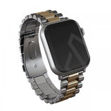 Burga Apple Watch 38/40/41/42mm ranneke, metallia, hopea/kulta