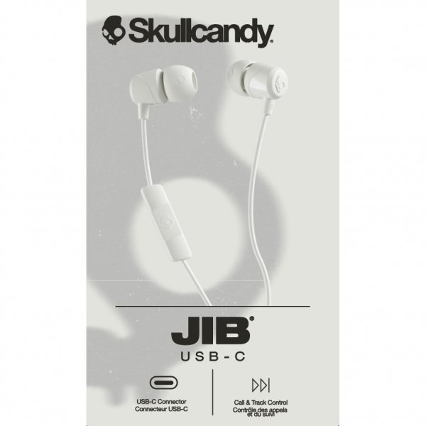 Skullcandy JIB USB-C -langalliset kuulokkeet, Bone White