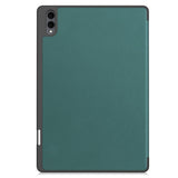 Samsung Galaxy Tab S11 Ultra/S12 Ultra Kotelo Tri-Fold Kynäloukero Vihreä