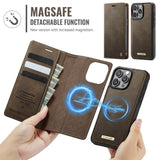 CaseMe iPhone 14 Pro Max Kotelo C49 Series Ruskea
