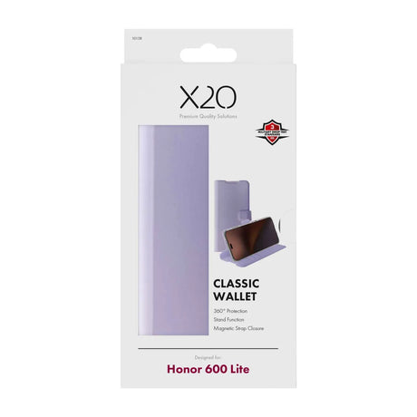 X2O Honor 600 Lite Kotelo Classic Wallet Violetti