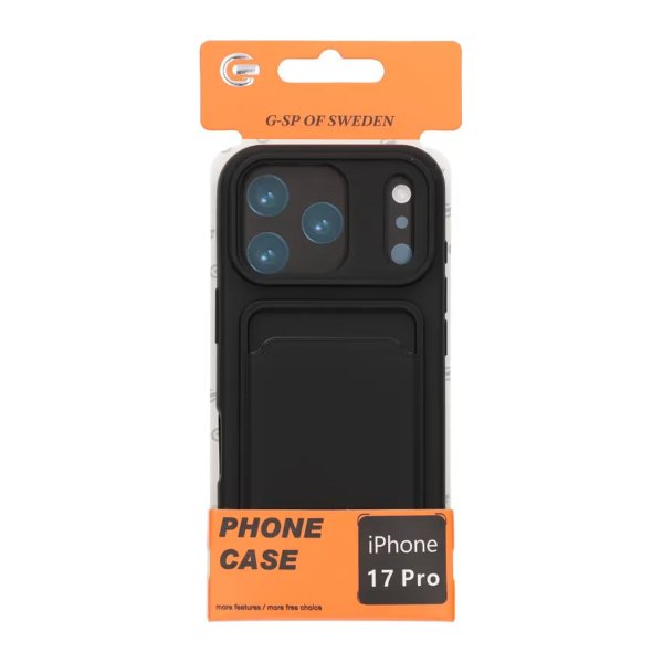 iPhone 17 Pro Kotelo Korttipidike Musta