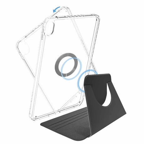X2O iPad 10.9 (gen 10)/iPad 11 (A16) Kotelo 2in1 Mag Folio 360 Musta