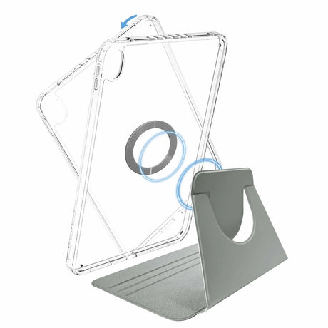 X2O iPad 10.9 (gen 10)/iPad 11 (A16) Kotelo 2in1 Mag Folio 360 Harmaa