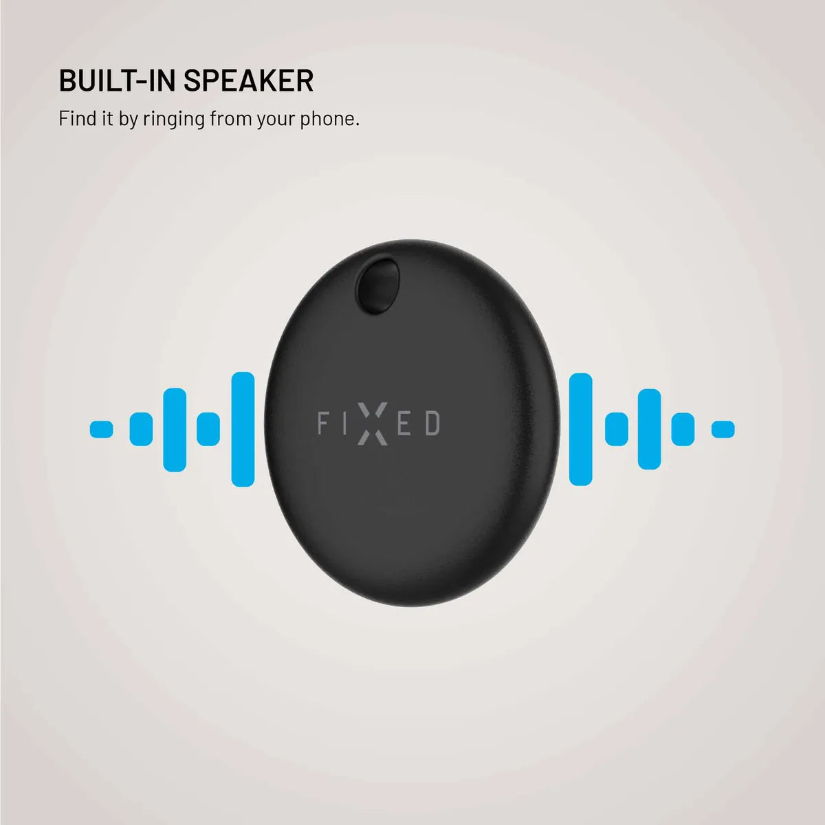 Fixed Tag Dual Smart Tracker Apple & Android Musta
