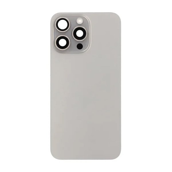 iPhone 15 Pro Max Takalasi Kokonainen OEM - Luonnollinen Titaani