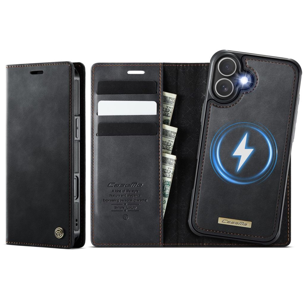 CaseMe iPhone 17 Kotelo C49 Series Musta