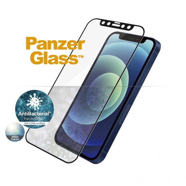 PanzerGlass iPhone 12/iPhone 12 Pro -näytönsuoja reunasta reunaan, heijastamaton