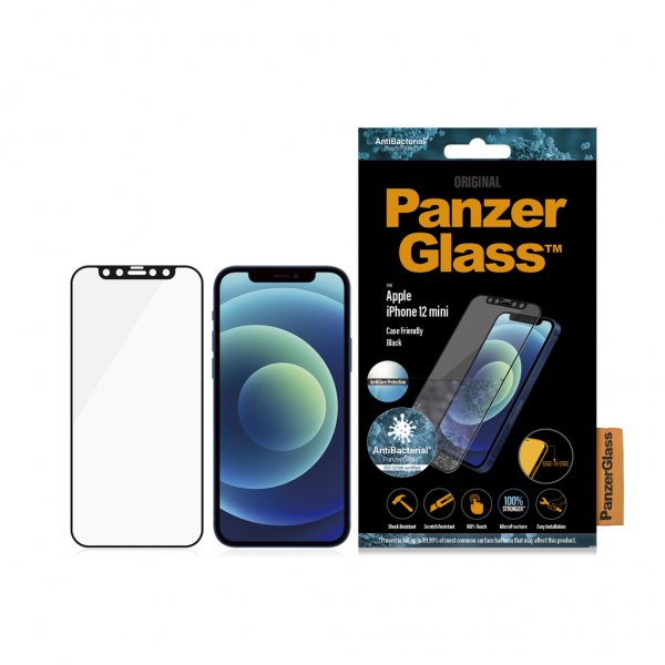 PanzerGlass iPhone 12/iPhone 12 Pro -näytönsuoja reunasta reunaan, heijastamaton