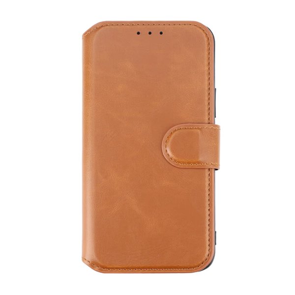 Rvelon iPhone 12/iPhone 12 Pro Kotelo, taitettava korttipaikka, ruskea