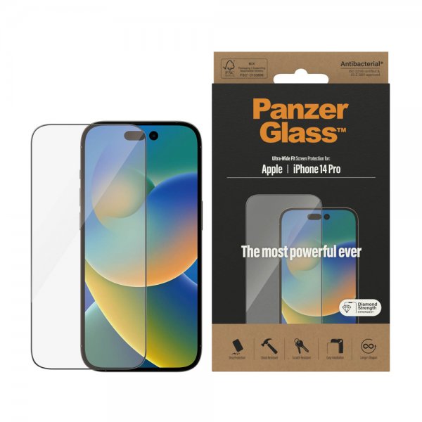 PanzerGlass iPhone 14 Pro Näytönsuoja Ultra-Wide Fit