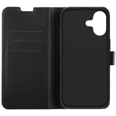 X2O iPhone 16 Kotelo Classic Wallet Musta