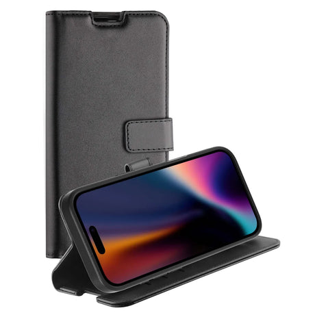 X2O iPhone 16 Kotelo Classic Wallet Musta