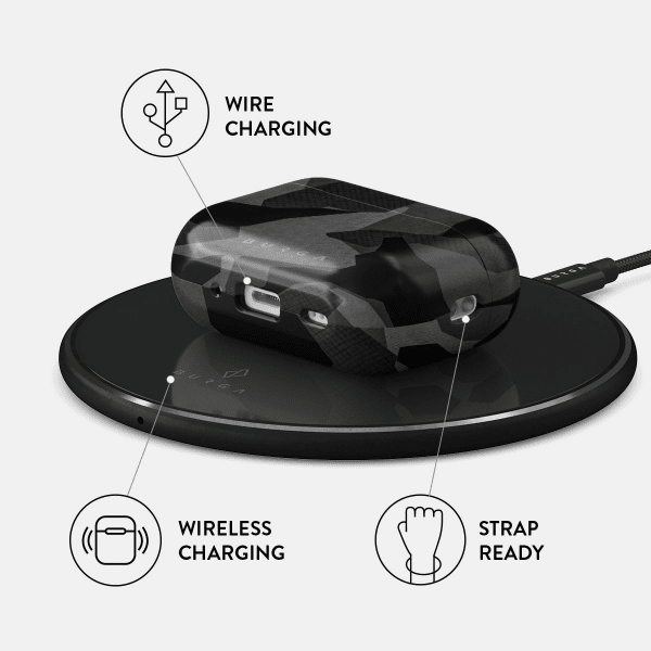Burga AirPods Pro 2 Kuoret Design Night Black Camouflage