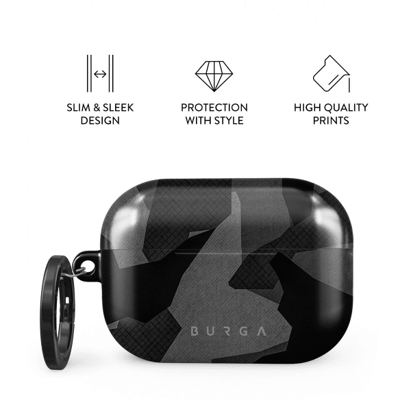 Burga AirPods Pro 2 Kuoret Design Night Black Camouflage