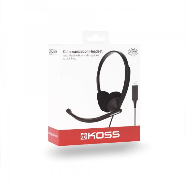 Koss Headset CS200-USB On-Ear Mic Musta