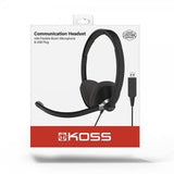 Koss-kuulokemikrofoni CS300 On-Ear USB, musta