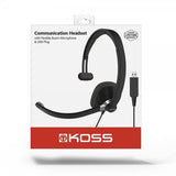 Koss Headset CS295 Mono On-Ear Mic USB Musta