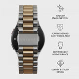 Burga Samsung Galaxy Watch 22mm Ranneke Metalli Hopea Kulta