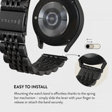 Osta Samsung Galaxy Watch 22mm Metalliranneke Musta