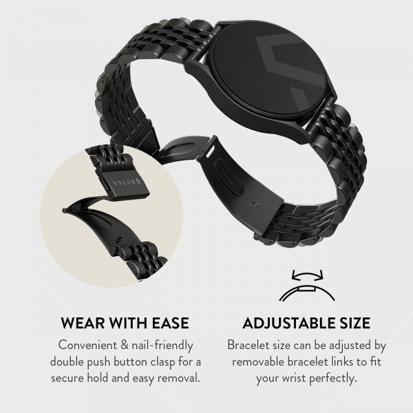 Osta Samsung Galaxy Watch 22mm Metalliranneke Musta