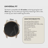 Burga Samsung Galaxy Watch 22mm Metalliranneke Kulta