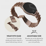 Burga Samsung Galaxy Watch 20mm Ranneke Metalli Ruusukulta