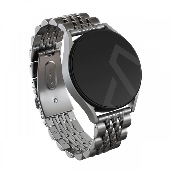 Burga Samsung Galaxy Watch 22mm Ranneke Metalli Hopea