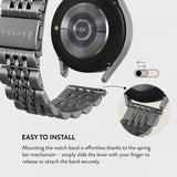 Burga Samsung Galaxy Watch 22mm Ranneke Metalli Hopea