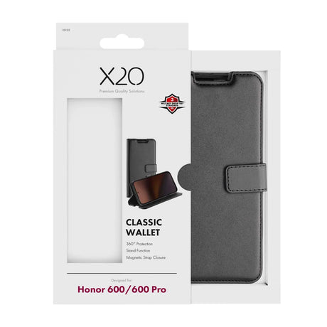 X2O Honor 600 Kotelo Classic Wallet Musta