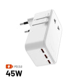 Fixed Matkallaturi Voyager 45W EU/UK/USA