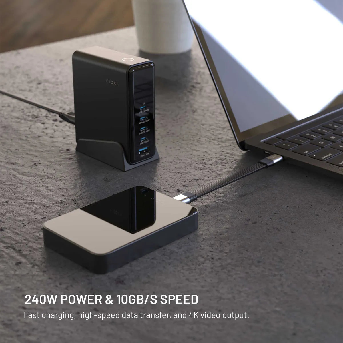 Fixed Kaapeli Clip USB 3.2 Gen2 240W