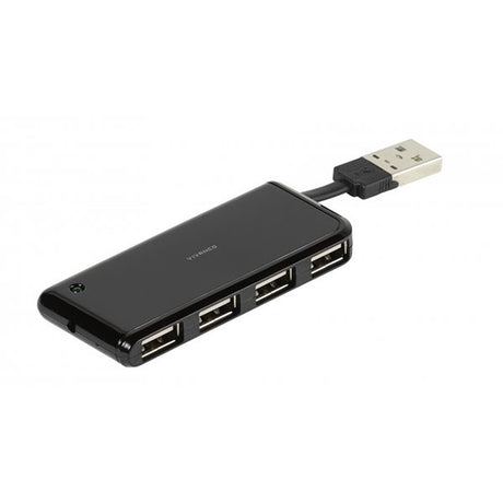 Vivanco USB-keskitin 4x USB 2.0 Musta