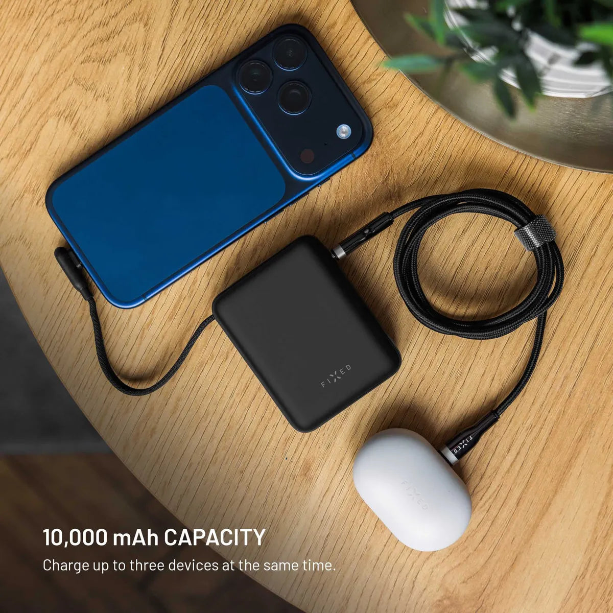 Fixed Zen 10 Loop Powerbank sisäänrakennetulla USB-C kaapelilla 30W
