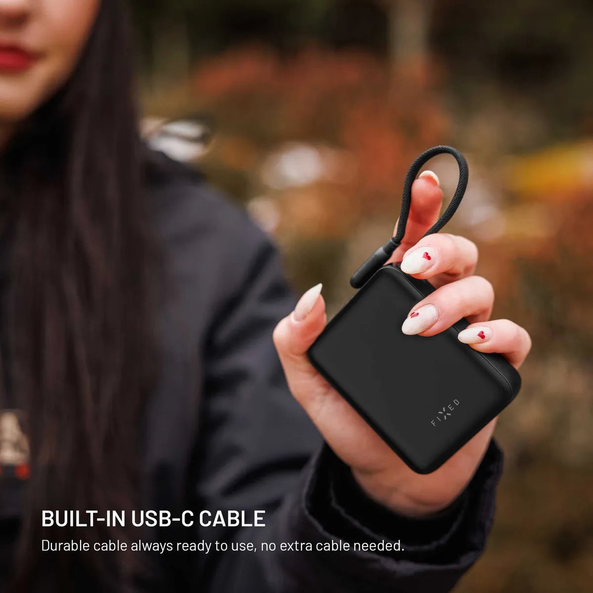 Fixed Zen 10 Loop Powerbank sisäänrakennetulla USB-C kaapelilla 30W