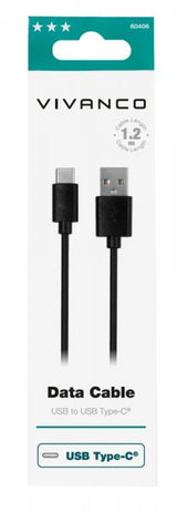 Vivanco Datakaapeli USB-A/USB-C 1.2m Musta