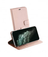 Vivanco iPhone 11 Pro Max -kotelo, Classic Wallet, ruusukulta